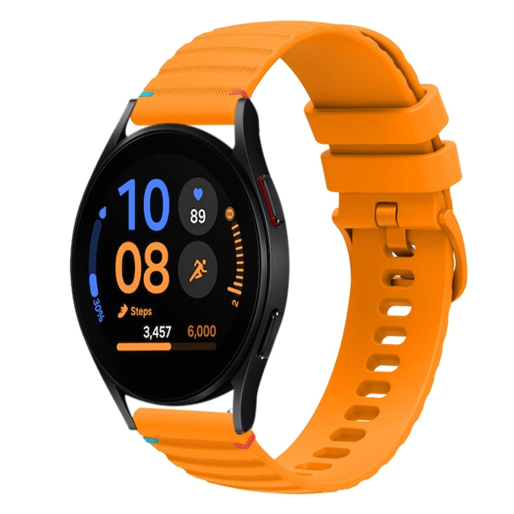Dây đồng hồ silicone 20mm có đường may chấm sóng, dành cho Samsung Galaxy Watch FE 40mm, Samsung Galaxy Watch 7 40 / 44mm, Samsung Galaxy Watch 6 Classic 43 / 47mm, Samsung Galaxy Watch 6 40 / 44mm