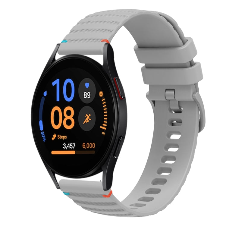 Dây đồng hồ silicone 20mm có đường may chấm sóng, dành cho Samsung Galaxy Watch FE 40mm, Samsung Galaxy Watch 7 40 / 44mm, Samsung Galaxy Watch 6 Classic 43 / 47mm, Samsung Galaxy Watch 6 40 / 44mm