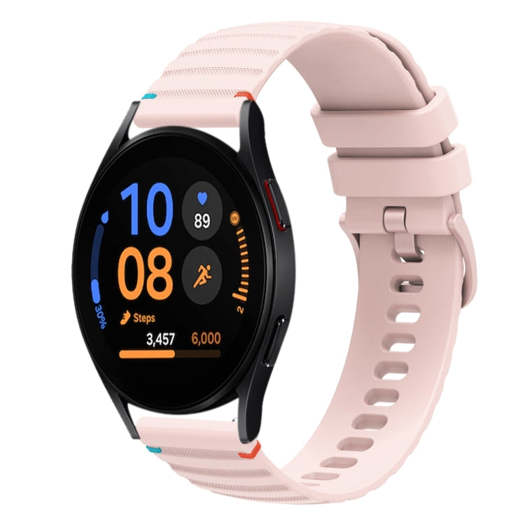 Dây đồng hồ silicone 20mm có đường may chấm sóng, dành cho Samsung Galaxy Watch FE 40mm, Samsung Galaxy Watch 7 40 / 44mm, Samsung Galaxy Watch 6 Classic 43 / 47mm, Samsung Galaxy Watch 6 40 / 44mm