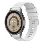 Dây đồng hồ silicone 20mm chấm chấm sóng khâu, dành cho Samsung Galaxy Watch 5 40 / 44mm, dành cho Samsung Galaxy Watch 5 Pro 45mm, dành cho Samsung Galaxy Watch 4 40 / 44mm, dành cho Samsung Galaxy Watch 4 Classic 42 / 46mm