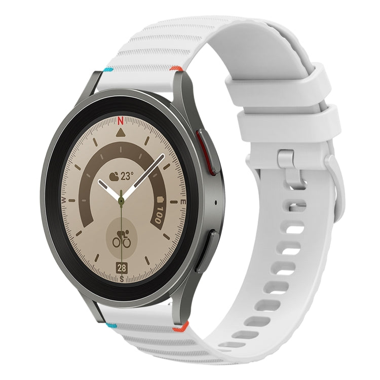 Dây đồng hồ silicone 20mm chấm chấm sóng khâu, dành cho Samsung Galaxy Watch 5 40 / 44mm, dành cho Samsung Galaxy Watch 5 Pro 45mm, dành cho Samsung Galaxy Watch 4 40 / 44mm, dành cho Samsung Galaxy Watch 4 Classic 42 / 46mm