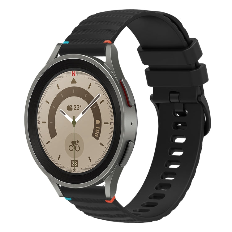 Dây đồng hồ silicone 20mm chấm chấm sóng khâu, dành cho Samsung Galaxy Watch 5 40 / 44mm, dành cho Samsung Galaxy Watch 5 Pro 45mm, dành cho Samsung Galaxy Watch 4 40 / 44mm, dành cho Samsung Galaxy Watch 4 Classic 42 / 46mm