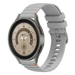 Dây đồng hồ silicone 20mm chấm chấm sóng khâu, dành cho Samsung Galaxy Watch 5 40 / 44mm, dành cho Samsung Galaxy Watch 5 Pro 45mm, dành cho Samsung Galaxy Watch 4 40 / 44mm, dành cho Samsung Galaxy Watch 4 Classic 42 / 46mm