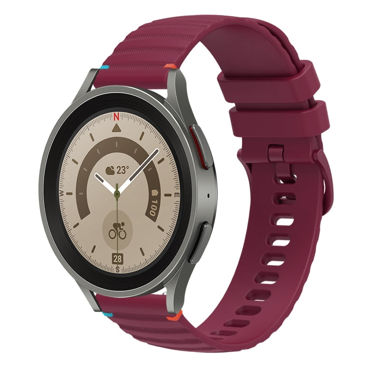 Dây đồng hồ silicone 20mm chấm chấm sóng khâu, dành cho Samsung Galaxy Watch 5 40 / 44mm, dành cho Samsung Galaxy Watch 5 Pro 45mm, dành cho Samsung Galaxy Watch 4 40 / 44mm, dành cho Samsung Galaxy Watch 4 Classic 42 / 46mm