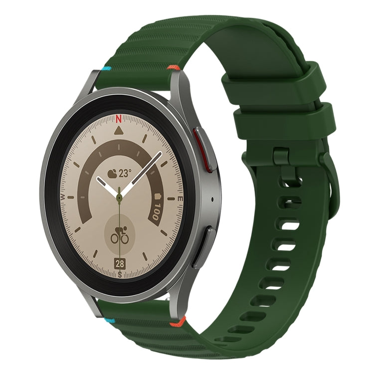 Dây đồng hồ silicone 20mm chấm chấm sóng khâu, dành cho Samsung Galaxy Watch 5 40 / 44mm, dành cho Samsung Galaxy Watch 5 Pro 45mm, dành cho Samsung Galaxy Watch 4 40 / 44mm, dành cho Samsung Galaxy Watch 4 Classic 42 / 46mm