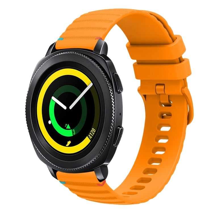 Dây đồng hồ silicone 20mm chấm chấm sóng khâu, dành cho Samsung Galaxy Gear Sport, dành cho Samsung Galaxy Watch Active 2, dành cho Samsung Galaxy Watch3 41mm, dành cho Samsung Galaxy Watch Active