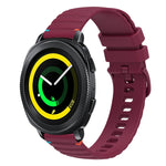 Dây đồng hồ silicone 20mm chấm chấm sóng khâu, dành cho Samsung Galaxy Gear Sport, dành cho Samsung Galaxy Watch Active 2, dành cho Samsung Galaxy Watch3 41mm, dành cho Samsung Galaxy Watch Active