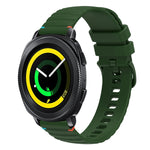 Dây đồng hồ silicone 20mm chấm chấm sóng khâu, dành cho Samsung Galaxy Gear Sport, dành cho Samsung Galaxy Watch Active 2, dành cho Samsung Galaxy Watch3 41mm, dành cho Samsung Galaxy Watch Active