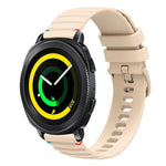 Dây đồng hồ silicone 20mm chấm chấm sóng khâu, dành cho Samsung Galaxy Gear Sport, dành cho Samsung Galaxy Watch Active 2, dành cho Samsung Galaxy Watch3 41mm, dành cho Samsung Galaxy Watch Active