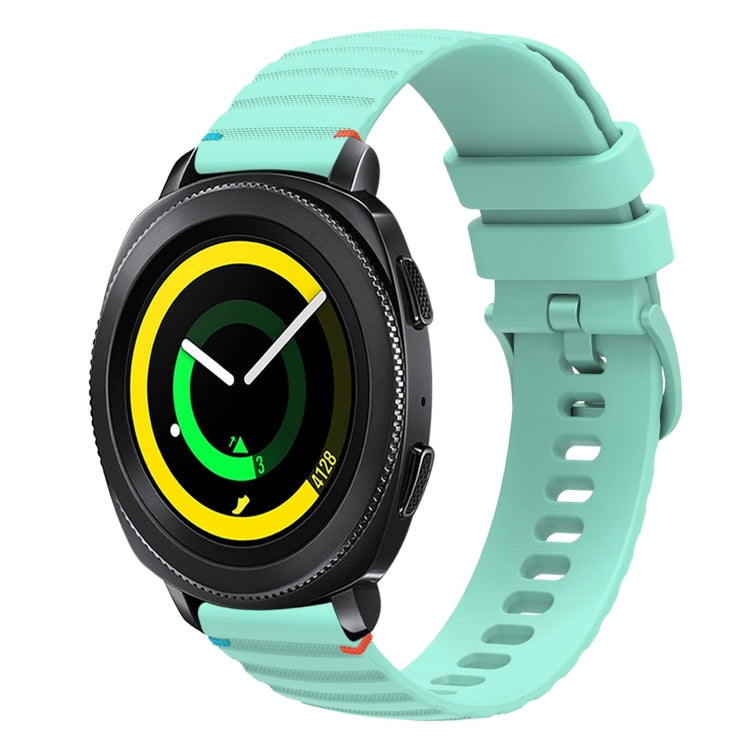 Dây đồng hồ silicone 20mm chấm chấm sóng khâu, dành cho Samsung Galaxy Gear Sport, dành cho Samsung Galaxy Watch Active 2, dành cho Samsung Galaxy Watch3 41mm, dành cho Samsung Galaxy Watch Active