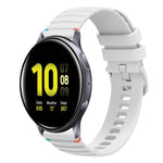 Dây đồng hồ silicone 20mm chấm chấm sóng khâu, dành cho Samsung Galaxy Gear Sport, dành cho Samsung Galaxy Watch Active 2, dành cho Samsung Galaxy Watch3 41mm, dành cho Samsung Galaxy Watch Active