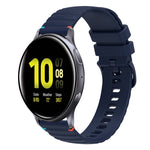 Dây đồng hồ silicone 20mm chấm chấm sóng khâu, dành cho Samsung Galaxy Gear Sport, dành cho Samsung Galaxy Watch Active 2, dành cho Samsung Galaxy Watch3 41mm, dành cho Samsung Galaxy Watch Active