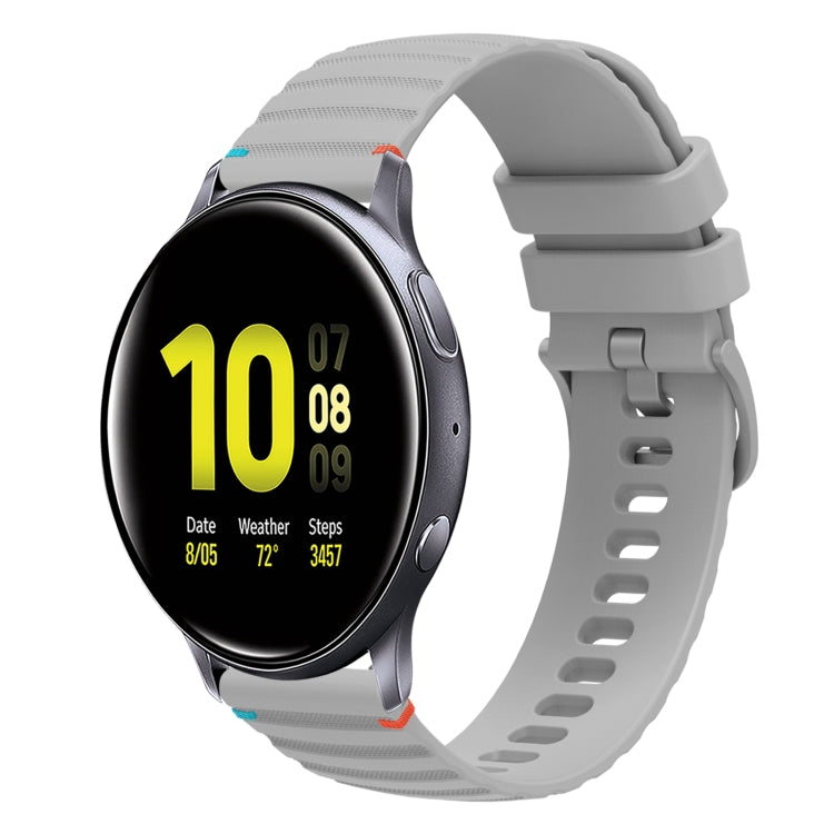 Dây đồng hồ silicone 20mm chấm chấm sóng khâu, dành cho Samsung Galaxy Gear Sport, dành cho Samsung Galaxy Watch Active 2, dành cho Samsung Galaxy Watch3 41mm, dành cho Samsung Galaxy Watch Active