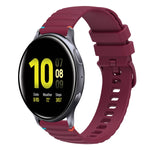 Dây đồng hồ silicone 20mm chấm chấm sóng khâu, dành cho Samsung Galaxy Gear Sport, dành cho Samsung Galaxy Watch Active 2, dành cho Samsung Galaxy Watch3 41mm, dành cho Samsung Galaxy Watch Active