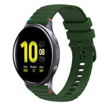 Dây đồng hồ silicone 20mm chấm chấm sóng khâu, dành cho Samsung Galaxy Gear Sport, dành cho Samsung Galaxy Watch Active 2, dành cho Samsung Galaxy Watch3 41mm, dành cho Samsung Galaxy Watch Active