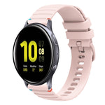 Dây đồng hồ silicone 20mm chấm chấm sóng khâu, dành cho Samsung Galaxy Gear Sport, dành cho Samsung Galaxy Watch Active 2, dành cho Samsung Galaxy Watch3 41mm, dành cho Samsung Galaxy Watch Active