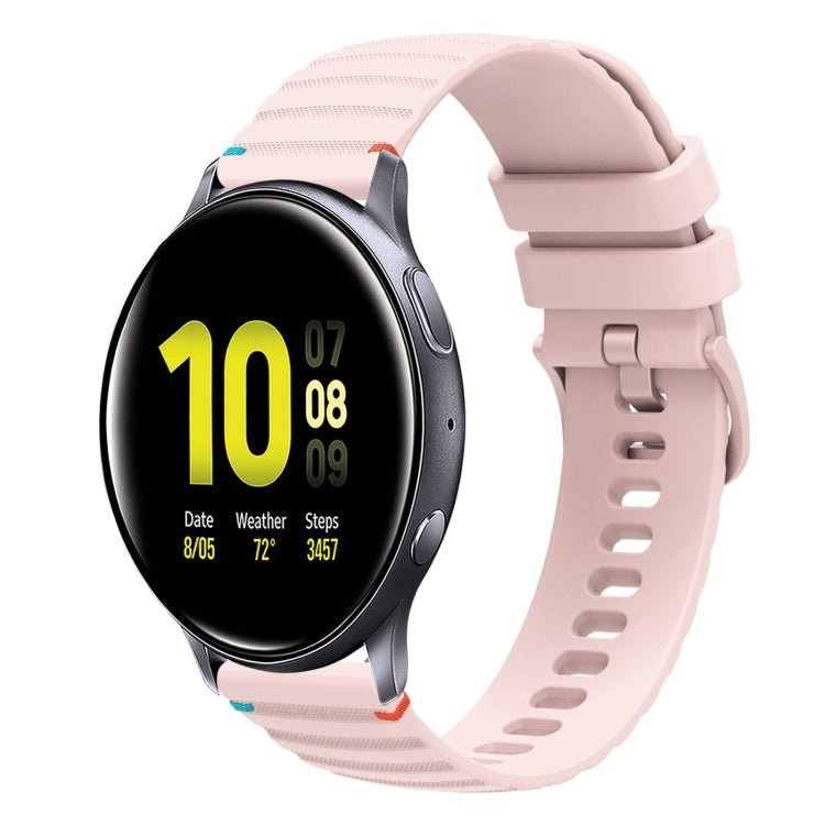 Dây đồng hồ silicone 20mm chấm chấm sóng khâu, dành cho Samsung Galaxy Gear Sport, dành cho Samsung Galaxy Watch Active 2, dành cho Samsung Galaxy Watch3 41mm, dành cho Samsung Galaxy Watch Active