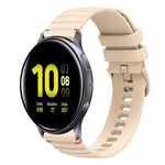 Dây đồng hồ silicone 20mm chấm chấm sóng khâu, dành cho Samsung Galaxy Gear Sport, dành cho Samsung Galaxy Watch Active 2, dành cho Samsung Galaxy Watch3 41mm, dành cho Samsung Galaxy Watch Active