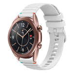 Dây đồng hồ silicone 20mm chấm chấm sóng khâu, dành cho Samsung Galaxy Gear Sport, dành cho Samsung Galaxy Watch Active 2, dành cho Samsung Galaxy Watch3 41mm, dành cho Samsung Galaxy Watch Active