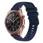 Dây đồng hồ silicone 20mm chấm chấm sóng khâu, dành cho Samsung Galaxy Gear Sport, dành cho Samsung Galaxy Watch Active 2, dành cho Samsung Galaxy Watch3 41mm, dành cho Samsung Galaxy Watch Active