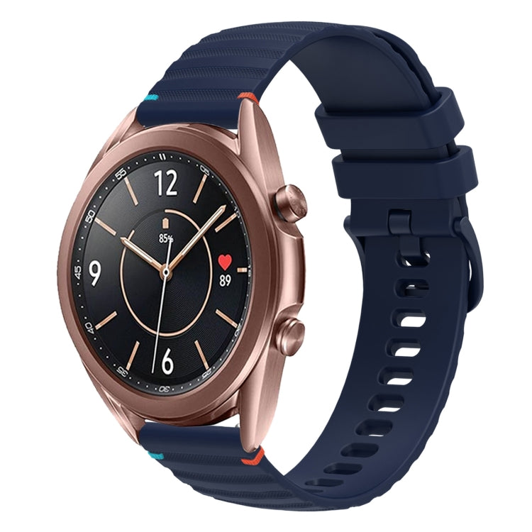 Dây đồng hồ silicone 20mm chấm chấm sóng khâu, dành cho Samsung Galaxy Gear Sport, dành cho Samsung Galaxy Watch Active 2, dành cho Samsung Galaxy Watch3 41mm, dành cho Samsung Galaxy Watch Active