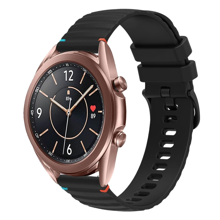 Dây đồng hồ silicone 20mm chấm chấm sóng khâu, dành cho Samsung Galaxy Gear Sport, dành cho Samsung Galaxy Watch Active 2, dành cho Samsung Galaxy Watch3 41mm, dành cho Samsung Galaxy Watch Active