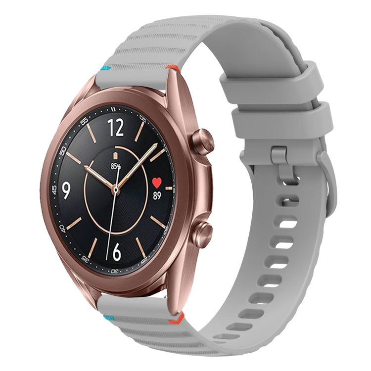 Dây đồng hồ silicone 20mm chấm chấm sóng khâu, dành cho Samsung Galaxy Gear Sport, dành cho Samsung Galaxy Watch Active 2, dành cho Samsung Galaxy Watch3 41mm, dành cho Samsung Galaxy Watch Active