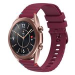 Dây đồng hồ silicone 20mm chấm chấm sóng khâu, dành cho Samsung Galaxy Gear Sport, dành cho Samsung Galaxy Watch Active 2, dành cho Samsung Galaxy Watch3 41mm, dành cho Samsung Galaxy Watch Active