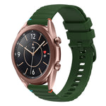 Dây đồng hồ silicone 20mm chấm chấm sóng khâu, dành cho Samsung Galaxy Gear Sport, dành cho Samsung Galaxy Watch Active 2, dành cho Samsung Galaxy Watch3 41mm, dành cho Samsung Galaxy Watch Active