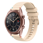 Dây đồng hồ silicone 20mm chấm chấm sóng khâu, dành cho Samsung Galaxy Gear Sport, dành cho Samsung Galaxy Watch Active 2, dành cho Samsung Galaxy Watch3 41mm, dành cho Samsung Galaxy Watch Active
