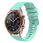 Dây đồng hồ silicone 20mm chấm chấm sóng khâu, dành cho Samsung Galaxy Gear Sport, dành cho Samsung Galaxy Watch Active 2, dành cho Samsung Galaxy Watch3 41mm, dành cho Samsung Galaxy Watch Active