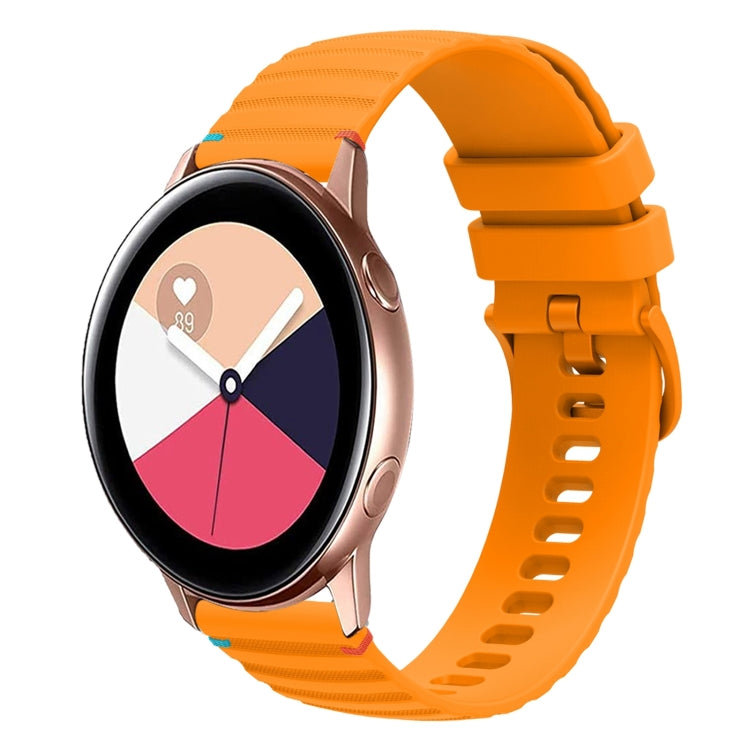 Dây đồng hồ silicone 20mm chấm chấm sóng khâu, dành cho Samsung Galaxy Gear Sport, dành cho Samsung Galaxy Watch Active 2, dành cho Samsung Galaxy Watch3 41mm, dành cho Samsung Galaxy Watch Active