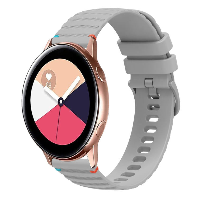 Dây đồng hồ silicone 20mm chấm chấm sóng khâu, dành cho Samsung Galaxy Gear Sport, dành cho Samsung Galaxy Watch Active 2, dành cho Samsung Galaxy Watch3 41mm, dành cho Samsung Galaxy Watch Active