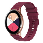 Dây đồng hồ silicone 20mm chấm chấm sóng khâu, dành cho Samsung Galaxy Gear Sport, dành cho Samsung Galaxy Watch Active 2, dành cho Samsung Galaxy Watch3 41mm, dành cho Samsung Galaxy Watch Active