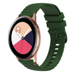 Dây đồng hồ silicone 20mm chấm chấm sóng khâu, dành cho Samsung Galaxy Gear Sport, dành cho Samsung Galaxy Watch Active 2, dành cho Samsung Galaxy Watch3 41mm, dành cho Samsung Galaxy Watch Active