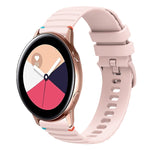 Dây đồng hồ silicone 20mm chấm chấm sóng khâu, dành cho Samsung Galaxy Gear Sport, dành cho Samsung Galaxy Watch Active 2, dành cho Samsung Galaxy Watch3 41mm, dành cho Samsung Galaxy Watch Active