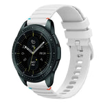 Dây đồng hồ silicone 20mm chấm sóng khâu, cho Samsung Galaxy Watch 42mm, cho Samsung Gear S2 Classic