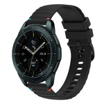 Dây đồng hồ silicone 20mm chấm sóng khâu, cho Samsung Galaxy Watch 42mm, cho Samsung Gear S2 Classic
