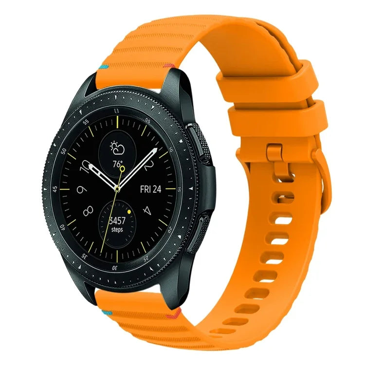 Dây đồng hồ silicone 20mm chấm sóng khâu, cho Samsung Galaxy Watch 42mm, cho Samsung Gear S2 Classic