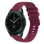 Dây đồng hồ silicone 20mm chấm sóng khâu, cho Samsung Galaxy Watch 42mm, cho Samsung Gear S2 Classic