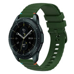 Dây đồng hồ silicone 20mm chấm sóng khâu, cho Samsung Galaxy Watch 42mm, cho Samsung Gear S2 Classic