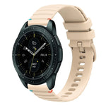 Dây đồng hồ silicone 20mm chấm sóng khâu, cho Samsung Galaxy Watch 42mm, cho Samsung Gear S2 Classic