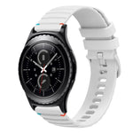 Dây đồng hồ silicone 20mm chấm sóng khâu, cho Samsung Galaxy Watch 42mm, cho Samsung Gear S2 Classic