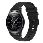 Dây đồng hồ silicone 20mm chấm sóng khâu, cho Samsung Galaxy Watch 42mm, cho Samsung Gear S2 Classic