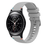 Dây đồng hồ silicone 20mm chấm sóng khâu, cho Samsung Galaxy Watch 42mm, cho Samsung Gear S2 Classic
