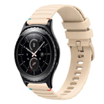 Dây đồng hồ silicone 20mm chấm sóng khâu, cho Samsung Galaxy Watch 42mm, cho Samsung Gear S2 Classic