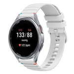 Dây đồng hồ silicone 20mm có đường may chấm sóng, dành cho Samsung Galaxy Watch FE 40mm, Samsung Galaxy Watch 7 40 / 44mm, Samsung Galaxy Watch 6 Classic 43 / 47mm, Samsung Galaxy Watch 6 40 / 44mm