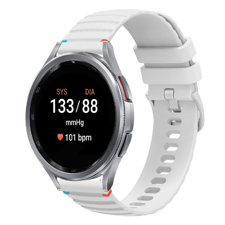 Dây đồng hồ silicone 20mm có đường may chấm sóng, dành cho Samsung Galaxy Watch FE 40mm, Samsung Galaxy Watch 7 40 / 44mm, Samsung Galaxy Watch 6 Classic 43 / 47mm, Samsung Galaxy Watch 6 40 / 44mm