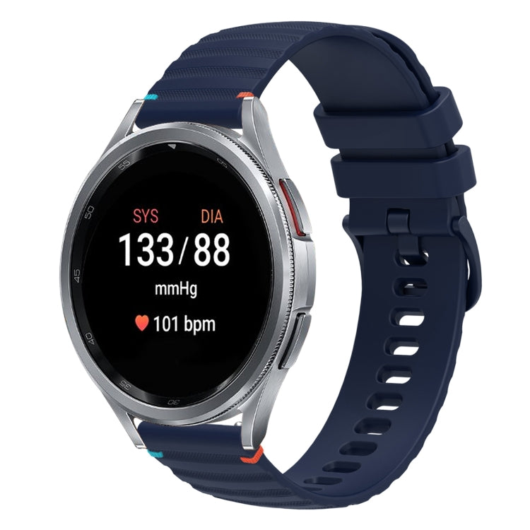 Dây đồng hồ silicone 20mm có đường may chấm sóng, dành cho Samsung Galaxy Watch FE 40mm, Samsung Galaxy Watch 7 40 / 44mm, Samsung Galaxy Watch 6 Classic 43 / 47mm, Samsung Galaxy Watch 6 40 / 44mm