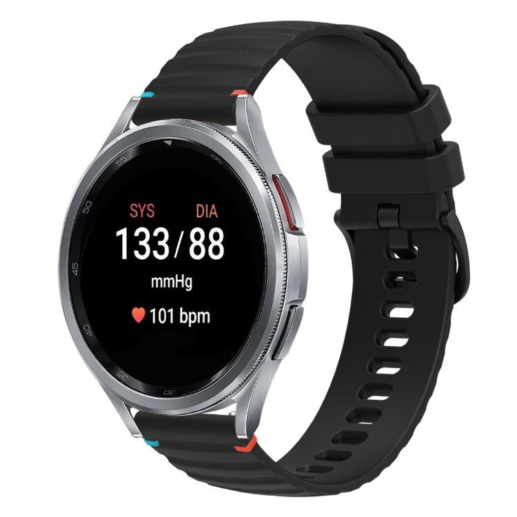 Dây đồng hồ silicone 20mm có đường may chấm sóng, dành cho Samsung Galaxy Watch FE 40mm, Samsung Galaxy Watch 7 40 / 44mm, Samsung Galaxy Watch 6 Classic 43 / 47mm, Samsung Galaxy Watch 6 40 / 44mm